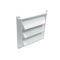 Lambro Industries 8 in. White Plastic Louvered Vent, 6PK 608W